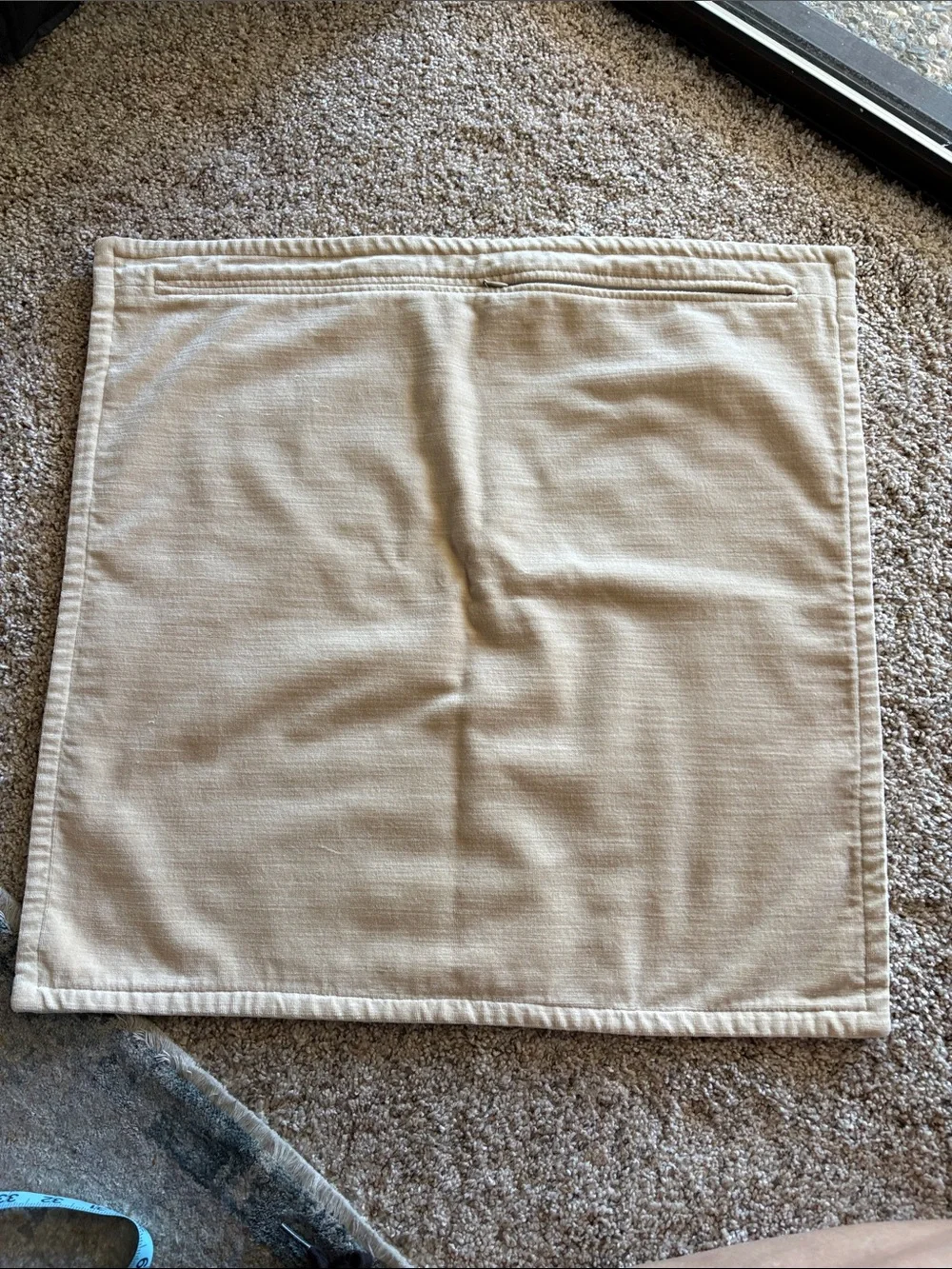 Pottery Barn Neutral Cream Square Pillow Cover